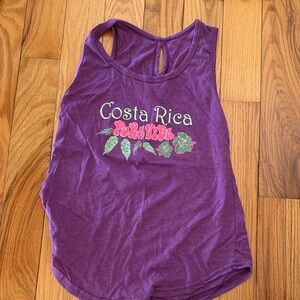 Costa Rica Printed Purple Tank Top